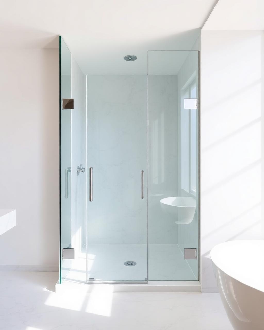 Frameless glass shower door
